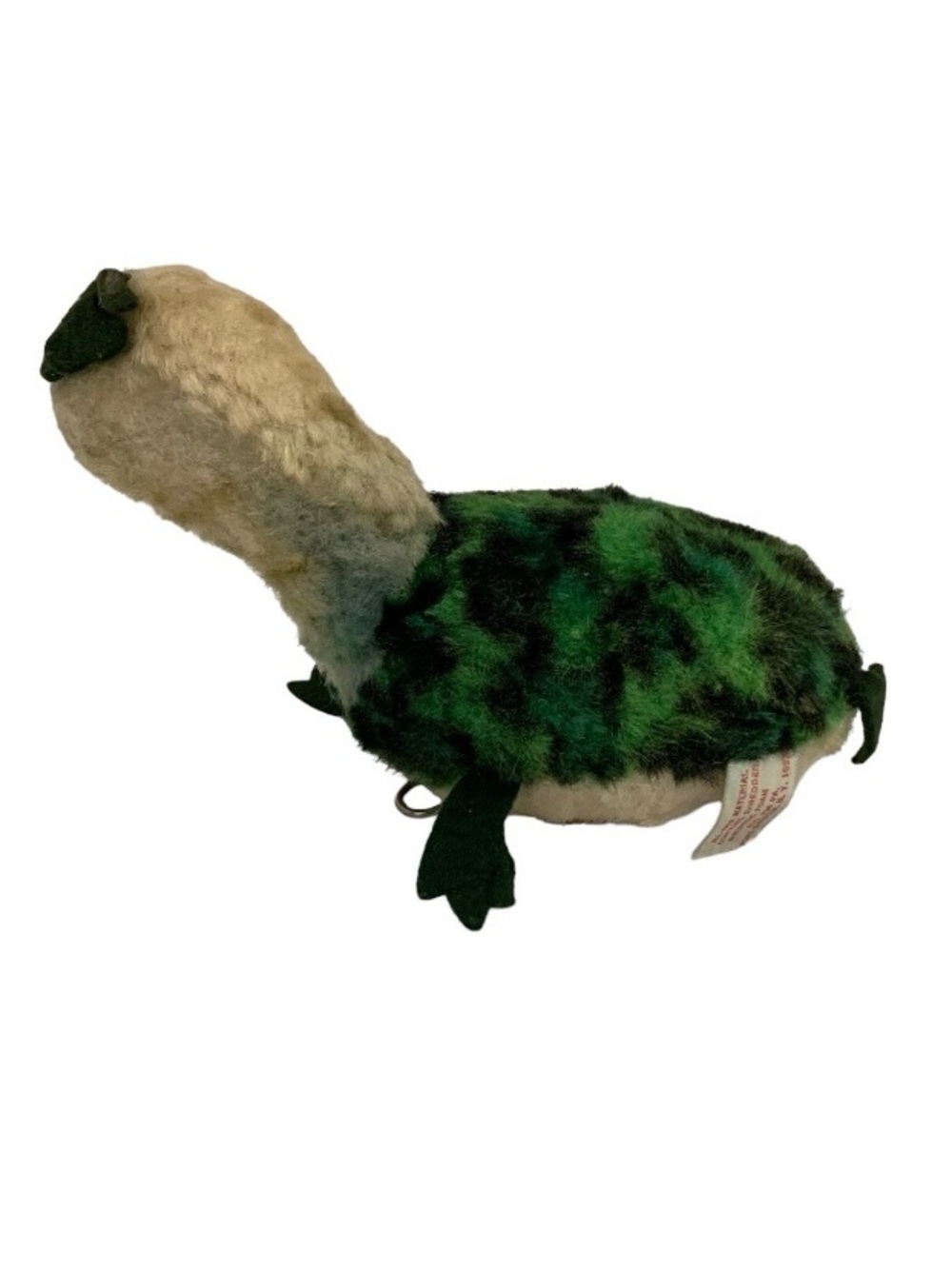 Vintage Bantam 11" TURTLE Wind Up Musical Works No Eyes Music Box Plush RARE